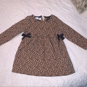 Zara toddler girls 9-12 leopard print dress knit
